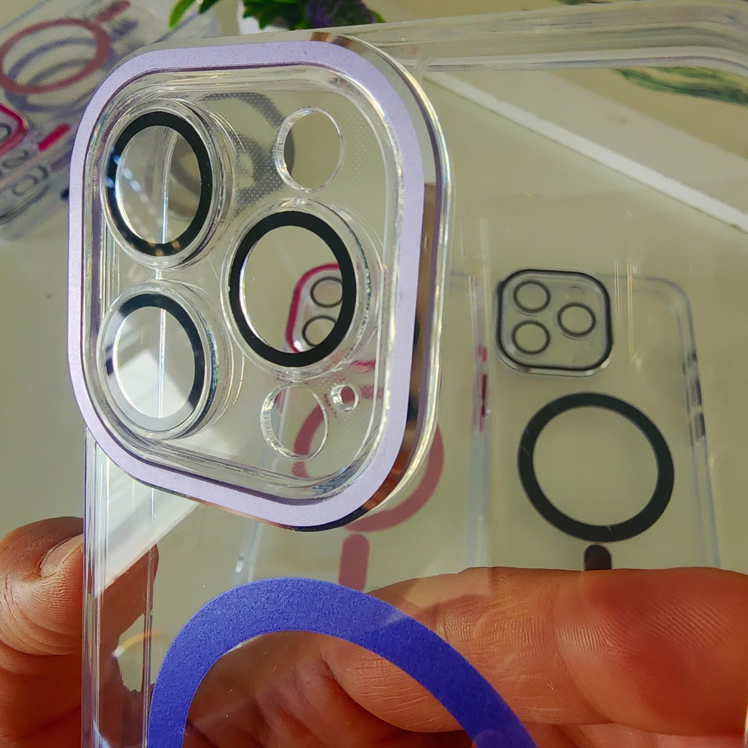 funda crystal magsafe con bordes cromados funda crystal magsafe con bordes cromados