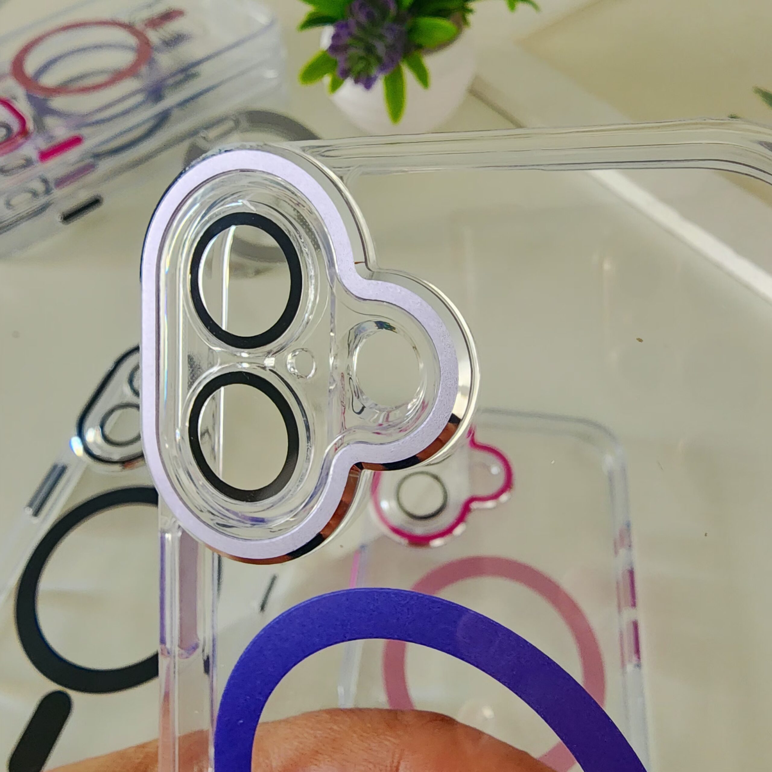 funda crystal magsafe con bordes cromados funda crystal magsafe con bordes cromados