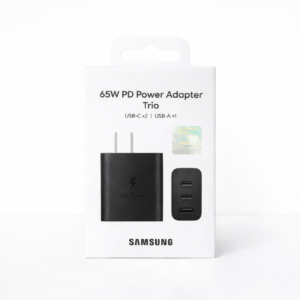 cargador samsung 65w triple puerto usb + usb c carga rápida