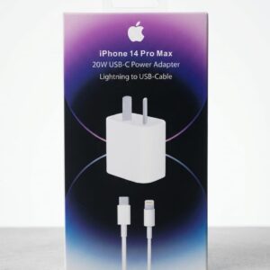cargador rápido de 20w para iphone con cable lightning a usb c incluido