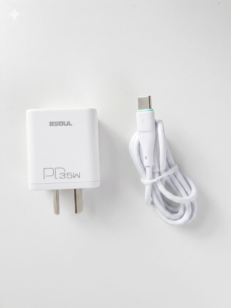 cargador soul pd 35w power delivery + cable usb c a usb c carga ultra rápida cargador soul pd 35w power delivery + cable usb c a usb c carga ultra rápida