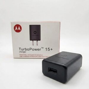 cargador motorola turbopower 15+ carga rápida 15w + cable micro usb