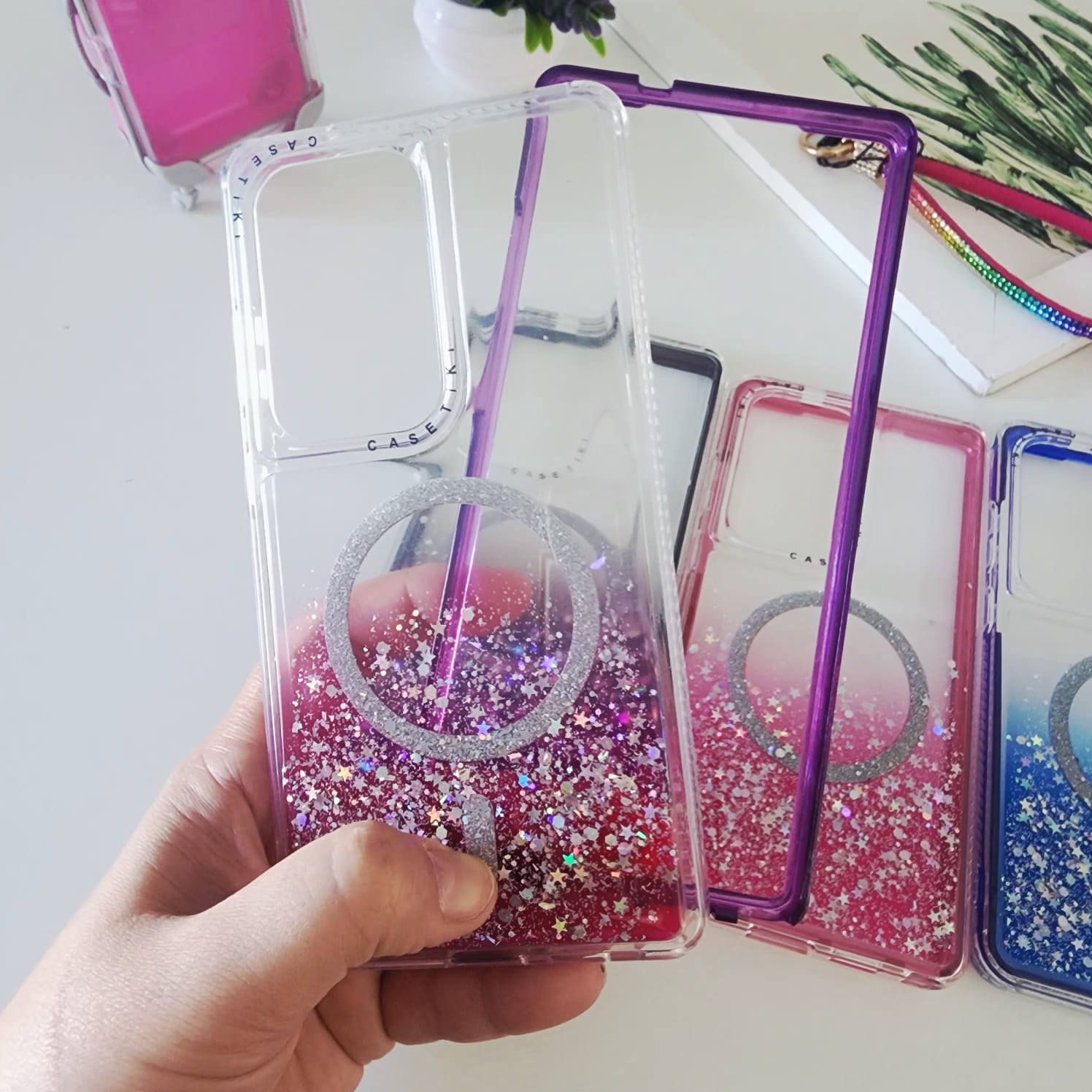 funda dual frame glitter magsafe funda dual frame glitter magsafe