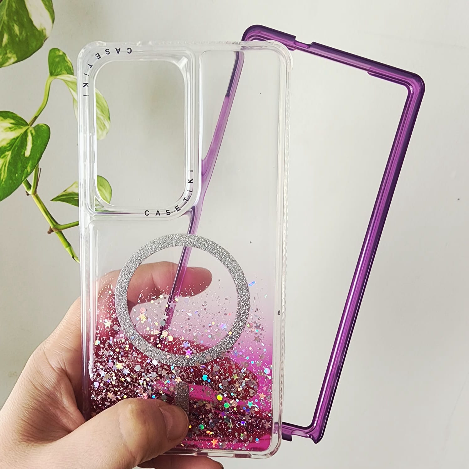 funda dual frame glitter magsafe funda dual frame glitter magsafe