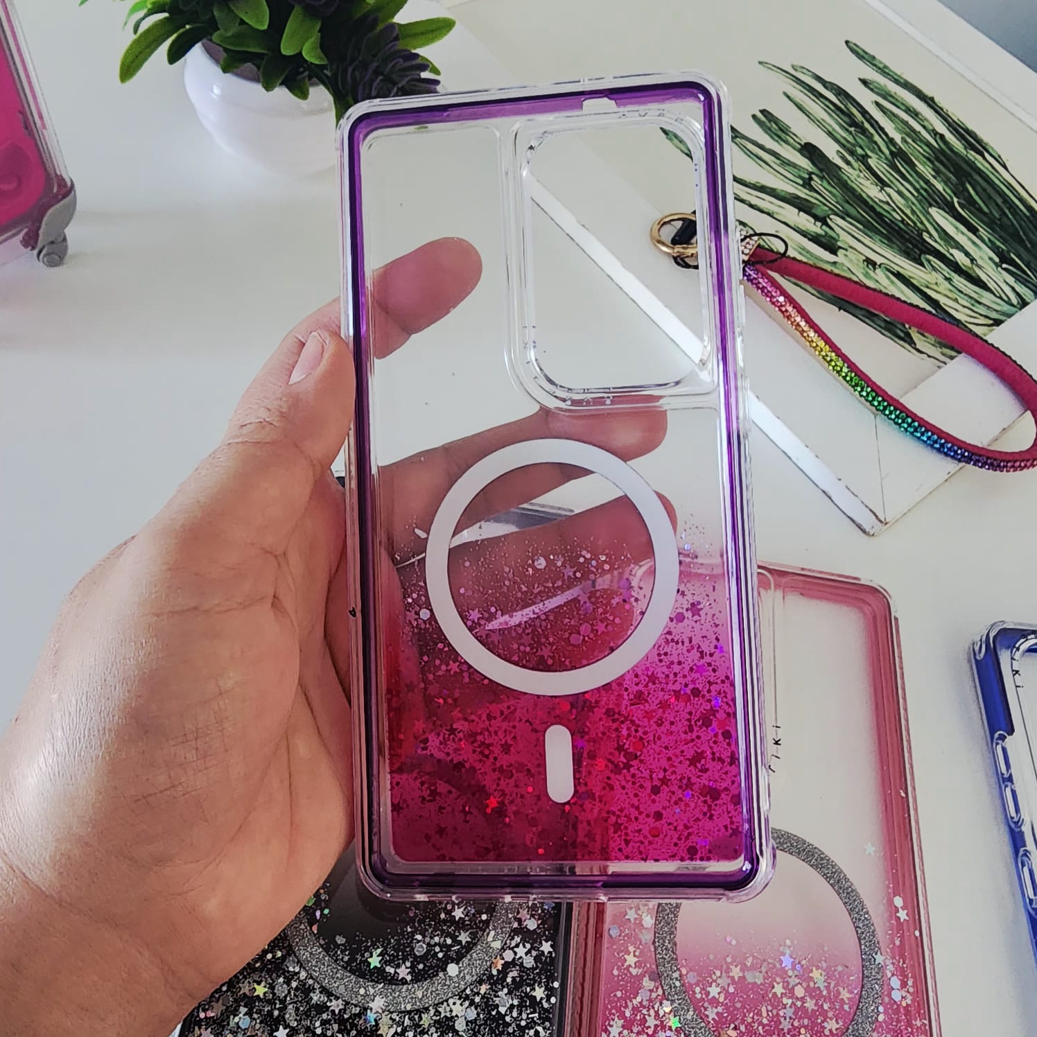 funda dual frame glitter magsafe funda dual frame glitter magsafe