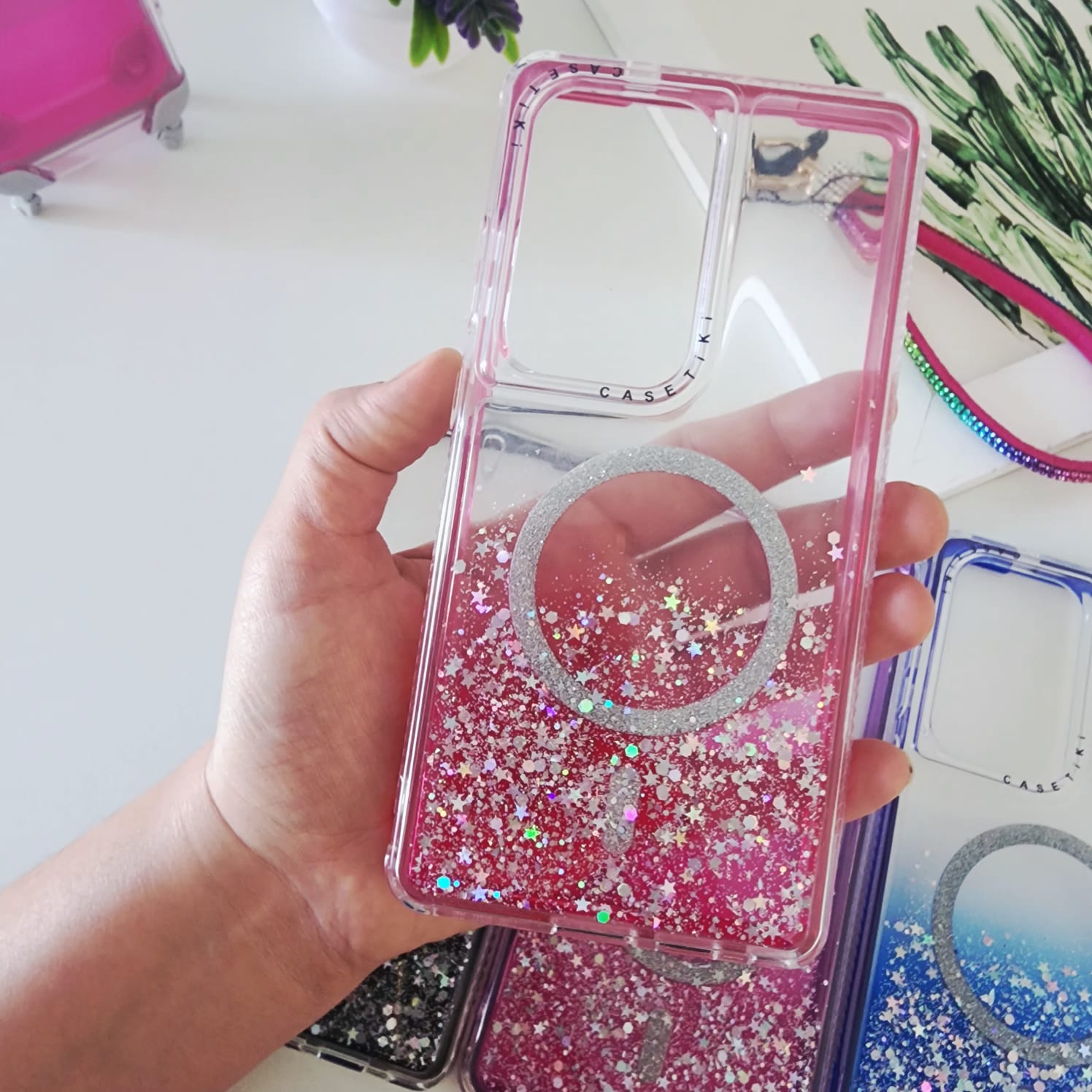 funda dual frame glitter magsafe funda dual frame glitter magsafe