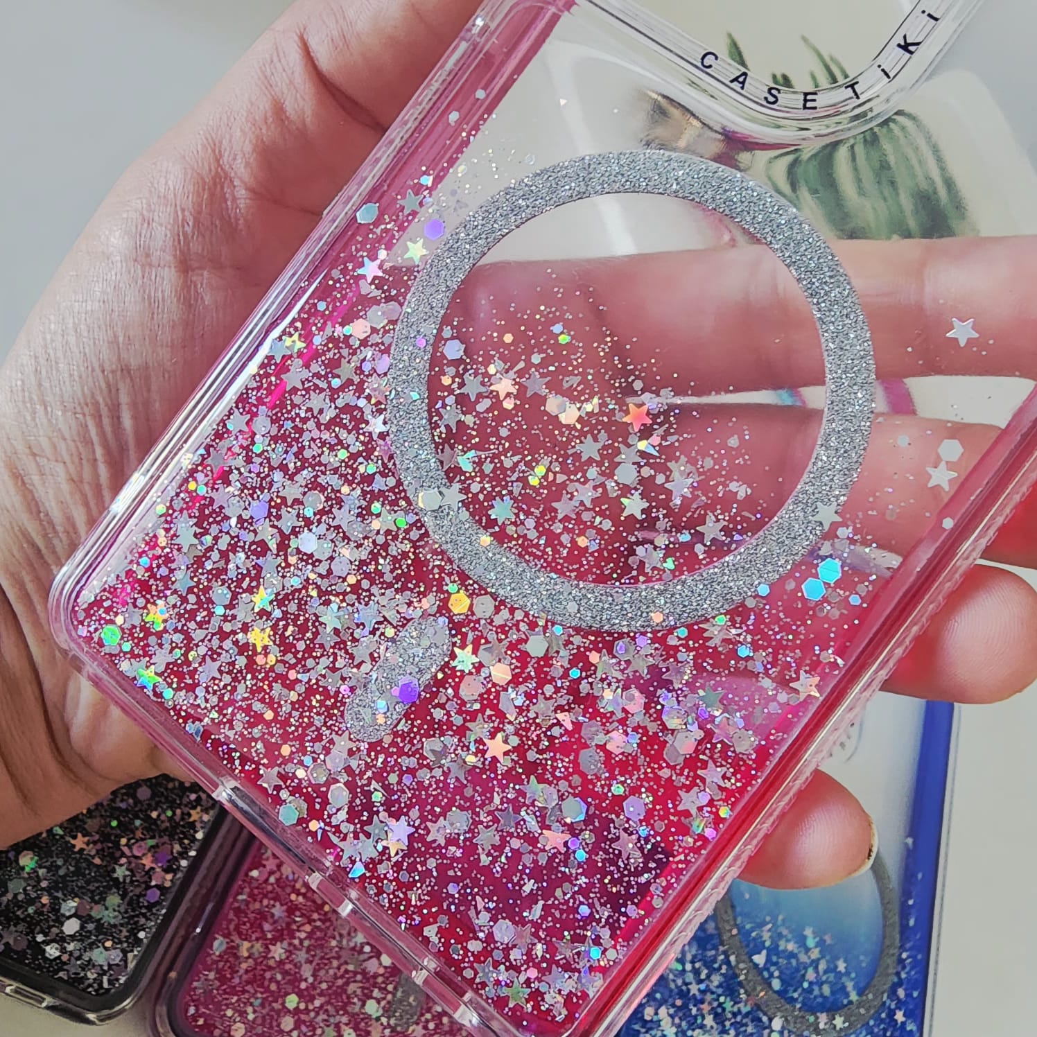 funda dual frame glitter magsafe funda dual frame glitter magsafe