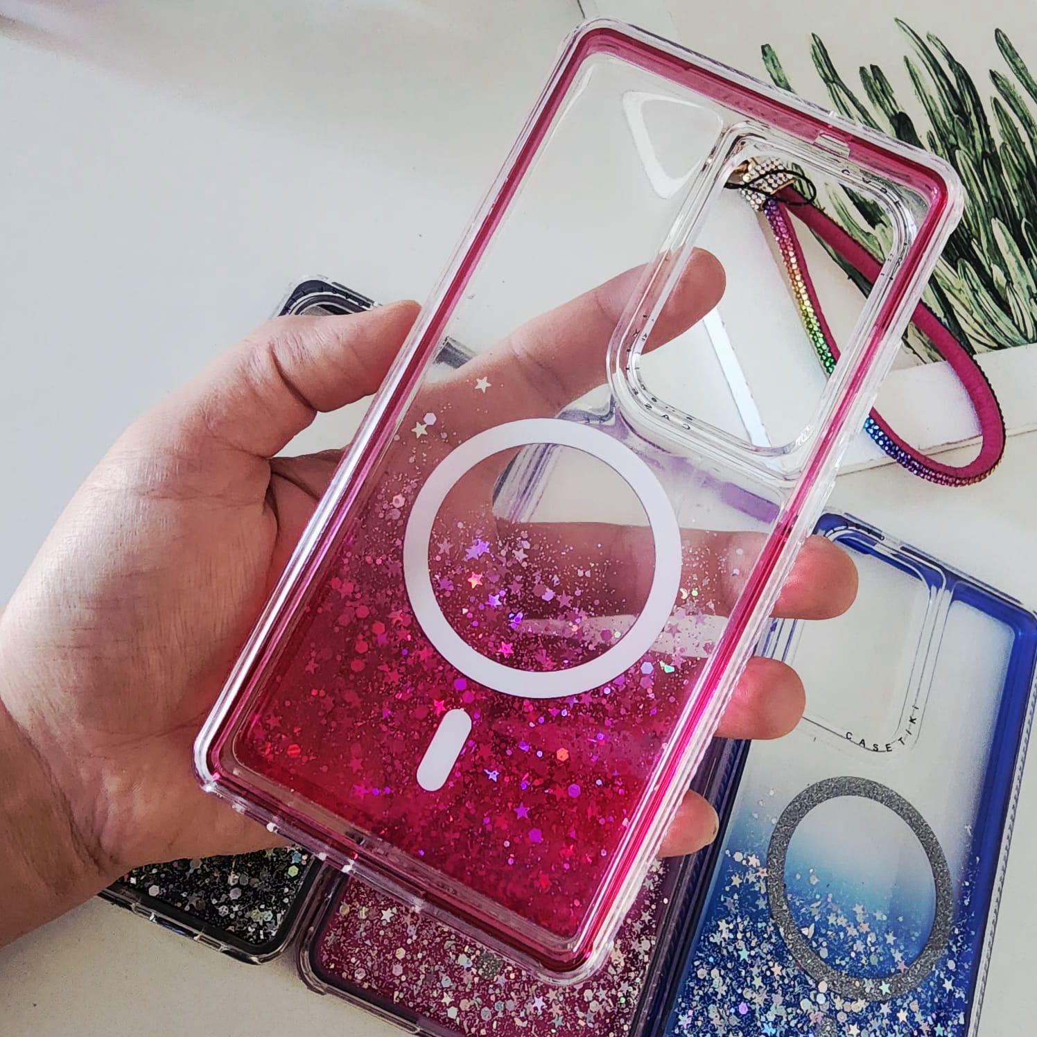 funda dual frame glitter magsafe funda dual frame glitter magsafe