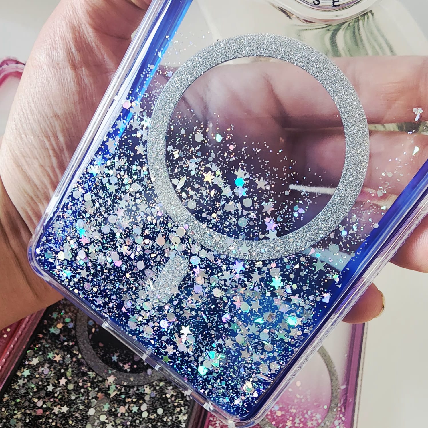 funda dual frame glitter magsafe funda dual frame glitter magsafe