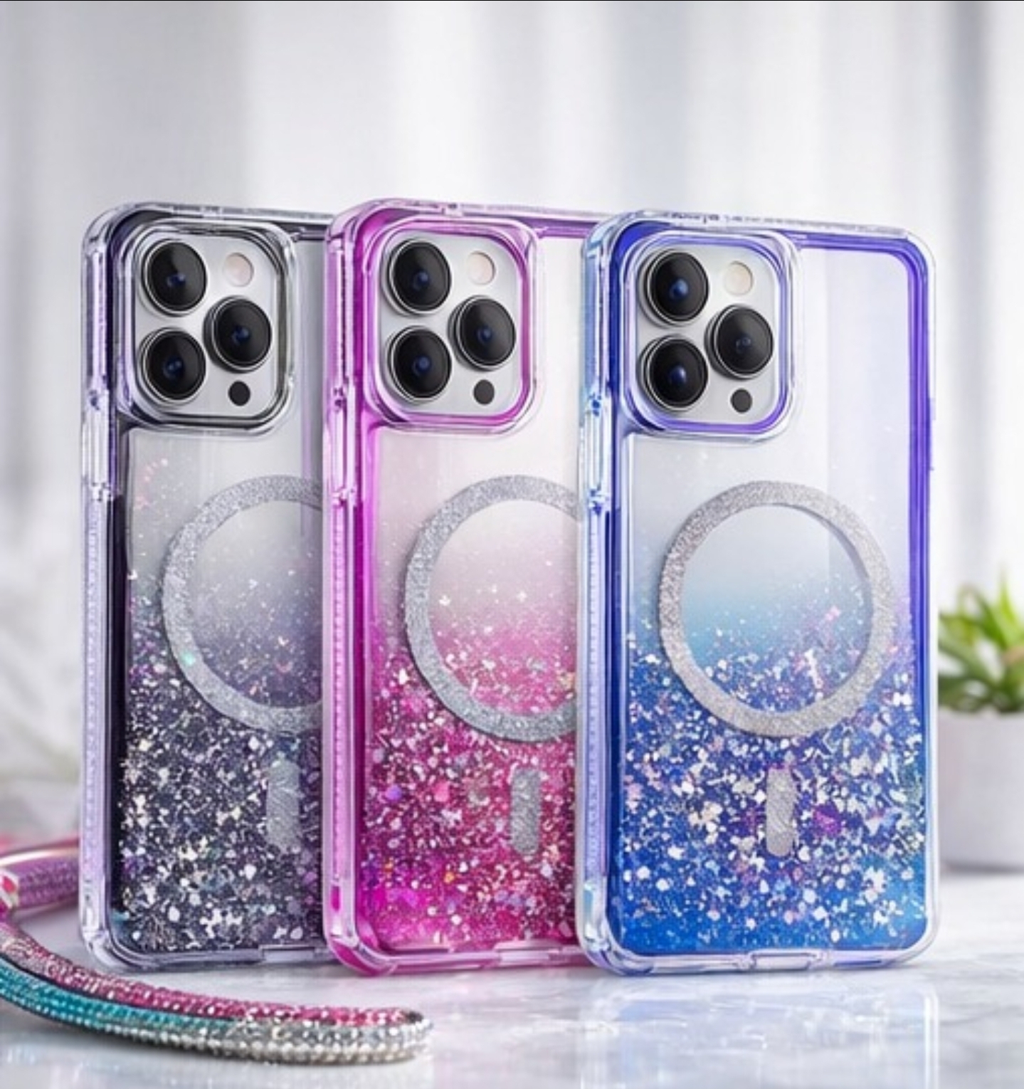 funda dual frame glitter magsafe funda dual frame glitter magsafe