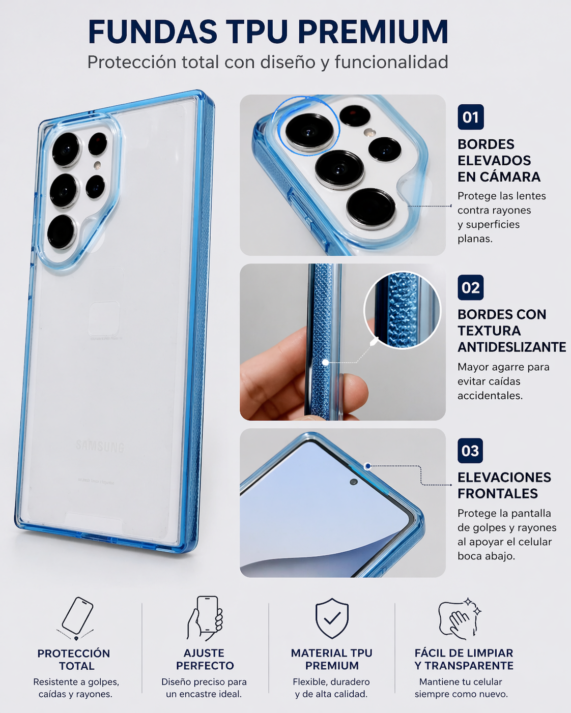 funda tpu acrílico premium funda tpu acrílico premium